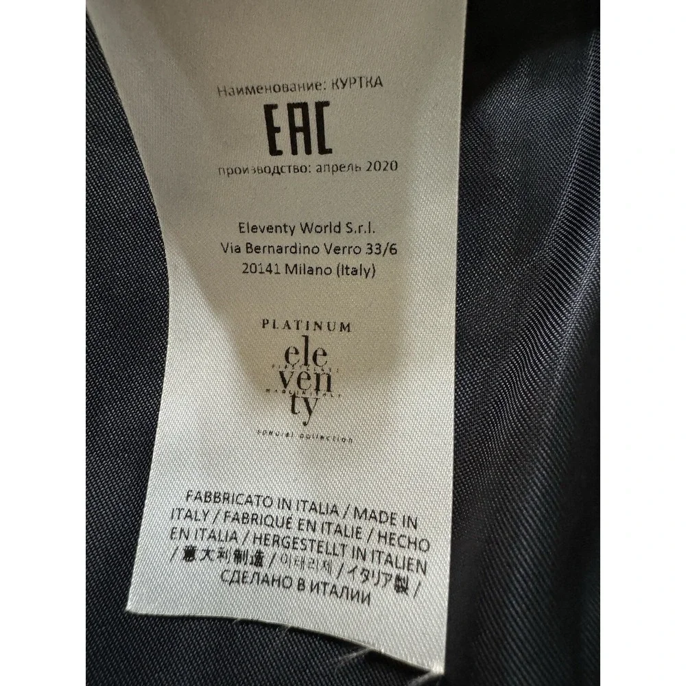 Eleventy Platinum Zegna 44R Blazer Australian Wool Hand Stitch Half‎ Lined
